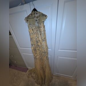 Elegant Beaded Evening Gown